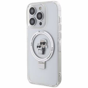 Karl Lagerfeld Ring Stand Karl&Choupette MagSafe ümbris jaoks iPhone 13 Pro Max - valge