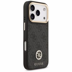 Guess 4G Strass Logo & Big Strap Metal Buttons MagSafe чехол iPhone 17 Pro черный
