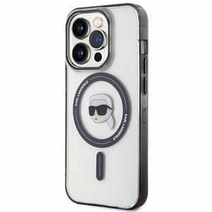 KARL LAGERFELD ümbris jaoks IPHONE 15 Pro KLHMP15LHKHNOTK (Karl Head + MAG) transaprent