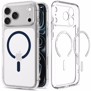 Spigen Ultra Hybrid MagSafe ümbris iPhone 18 Pro Max / 17 Pro Max jaoks, läbipaistev tumesinine
