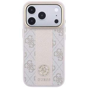 Ümbris mudelile IPHONE 18 Pro/17 Pro ühildub MagSafe'iga (Stripe Round and Classic Logos 4G) (värv: roosa)