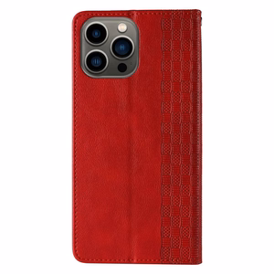 Magnet rihmaga ümbris iPhone 14 Pro Max Flip Wallet Mini Lanyard Stand Punane