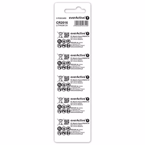 Liitium mini akud everActive CR2016 blisterpakend 5 tk.