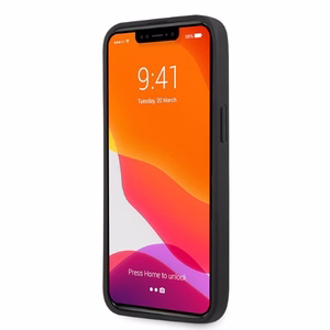 AMG AMHCP13LOSDBK iPhone 13 Pro / 13 6.1" чёрный/чёрный жёсткий чехол Leather Curved Lines