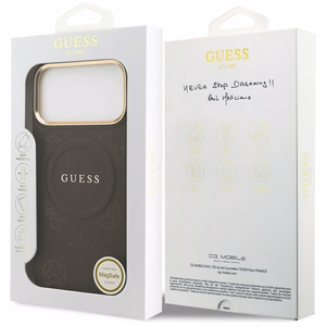 GUESS ümbris jaoks IPHONE 17 Pro Max compatible with MagSafe GUHMP17XPSAMSECW (PU W/ Peony Hot Stamp) brown