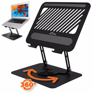 Reguleeritav, pööratav, ergonoomiline sülearvuti alus 10–17″ LAPTOP STAND ROTO MT2662