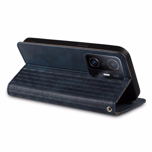 Magnet Strap Case чехол для Xiaomi Redmi Note 11 Pro кошелёк + мини-подвеска ремешок синий