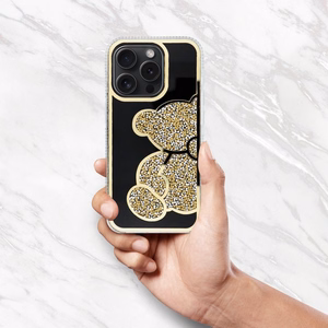 TEDDY BEAR Ümbris jaoks IPHONE 13 kuldne