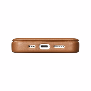 Чехол iCarer CE Premium Leather Folio для iPhone 14 Pro магнитный с откидной крышкой MagSafe коричневый