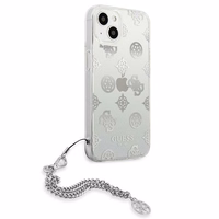 Guess GUHCP13SKPESI iPhone 13 mini 5.4" hõbedane/hõbedane kõvakott Peony Chain Collection