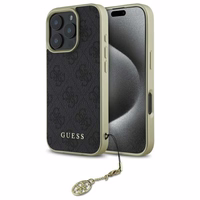 Guess 4G Charms Collection ümbris jaoks iPhone 16 Pro - must