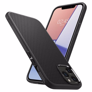 Spigen Liquid Air ümbris iPhone 12 / iPhone 12 Pro jaoks - matt must