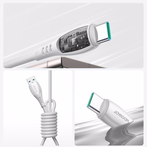 Joyroom S-A59 Vibrant Series 3A USB-A - USB-C kaabel 1.2m - valge