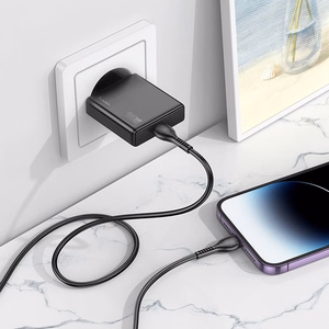 Phone charger Hoco Slim USB C QC PD 20W + cable USB C to Lightning N37 black