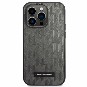 Karl Lagerfeld Saffiano Mono Metal Logo iPhone 14 Pro Max 6.7" Ümbris - hall