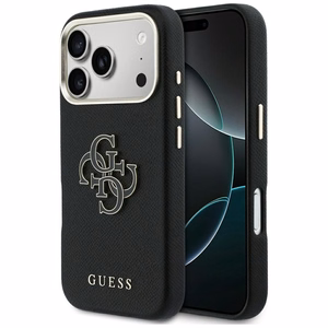 Guess FW vaigust logo ümbris iPhone 17 Pro Max jaoks - must
