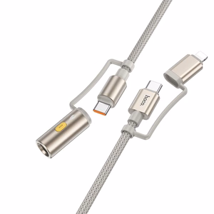 Kaabel All-in-one USB C / Lightning to USB C / Auto suitsetaja pesa Hoco PD 3A 60W 1,2 m U138 must