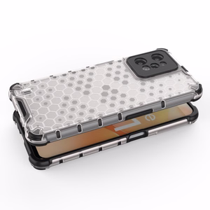 Honeycomb case бронированная крышка с гелевой рамкой Realme C31 прозрачный