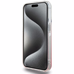Hello Kitty IML Gradient Electrop Kitty Head ümbris jaoks iPhone 15 Pro - roosa