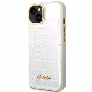 Guess GUHCP14MHGCRHS iPhone 14 Plus 6.7 "hõbedane / hõbedane hardcase Croco Collection