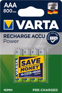 VARTA rechargeable battery R3 800 mAh (AAA) ready to use 4 pcs