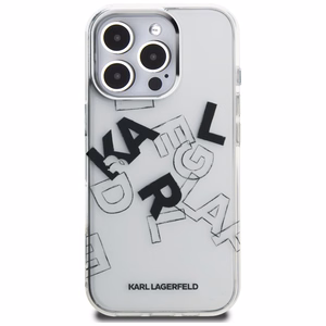 Karl Lagerfeld IML Sketched Graphic Ümbris jaoks iPhone 16 Pro - Clear