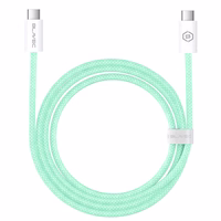 Blavec Kaabel Candy braided - Type C to Type C - PD 60W 3A 3 metres Apple CarPlay/Android Auto (CCA-CC3GN30) roheline