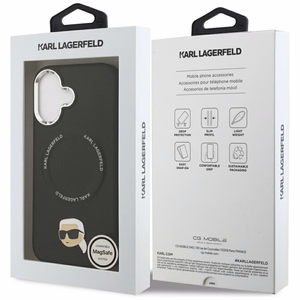 KARL LAGERFELD ümbris jaoks IPHONE 17 compatible with MagSafe KLHMP17SPSMLRKLK (PU Karl Pin) must