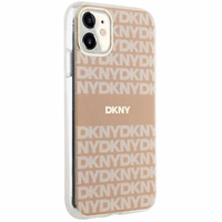 DKNY IML Mono & Stripe MagSafe ümbris jaoks iPhone 11 / Xr - roosa