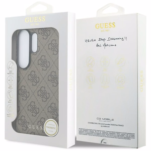 Guess чехол 4G Classic Logo Charm MagSafe для Samsung Galaxy S26 Ultra коричневый