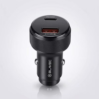 Blavec Car charger BS-04B-C Volt - USB + Type C - QC 3.0 18W PD 30W with Type C to Type C cable (CCBS04BCV-UCB) black