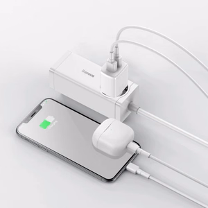 Laadija Baseus Compact valge 10.5W (2xUSB)