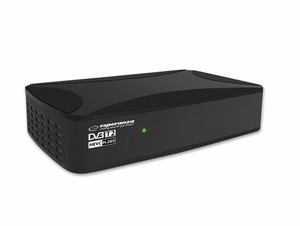 Esperanza EV108R – DVB-T2 H.265/HEVC digitaalse maapealse televisiooni vastuvõtja, must
