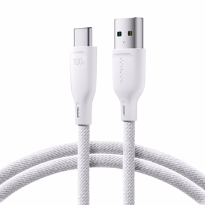 Joyroom Multi-Color Series S-A34 USB-A / USB-C 100W Kaabel 1m - valge
