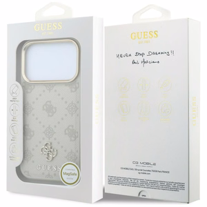 Guess Stripe Peony 4G Logo MagSafe ümbris mudelile iPhone 18 Pro / 17 Pro – värv: beež