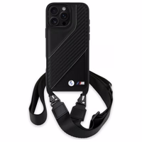 BMW M Edition Carbon Stripe & Strap Ümbris jaoks iPhone 16 Pro Max - must