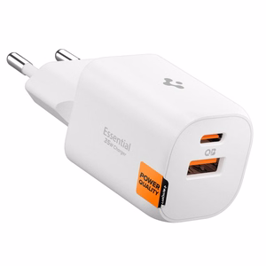 Spigen Essential EE352EU USB-C / USB-A 35W Wall Laadija - valge