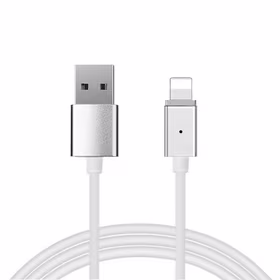 Kaabel Magnetic Type 1 - USB to Lightning - with detachable plug Iphone 5/6//7/8/X 1 Meter Hõbedane (blister pack)