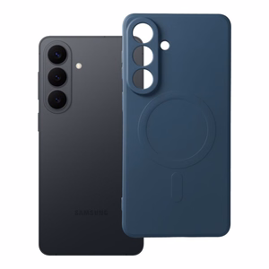 Чехол для Samsung S26 Plus силиконовый Mag Cover совместимый с MagSafe синий
