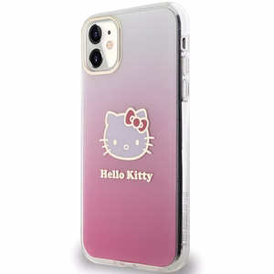 Hello Kitty IML Gradient Electrop Kitty Head Ümbris jaoks iPhone 11 / Xr - Roosa