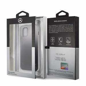 Mercedes Läbipaistev Line ümbris iPhone 12 mini jaoks - must