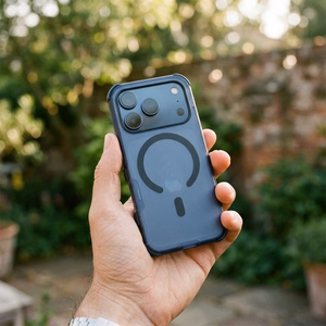 Case for iPhone 17 Pro / 18 Pro (low camera edge) Forcell F-Protect BumperX Premium compatible with MagSafe navy blue