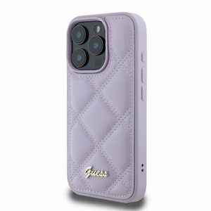 Guess Quilted Metal Logo ümbris jaoks iPhone 16 Pro - light lilla