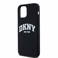 DKNY Liquid Silicone Valge Printed Logo MagSafe Ümbris jaoks iPhone 12/12 Pro - Must