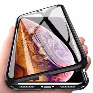 Wozinsky Full Magnetic Case Full Body Front ja Back Cover sisseehitatud klaasiga Samsung Galaxy A72 4G must-läbipaistev