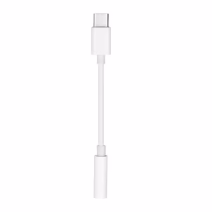 Adapter AUX Type C (male) to Jack 3,5 mm (female) valge