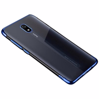 Selge värvi Case Gel TPU Electroplating raam Cover for Xiaomi Redmi 8A sinine