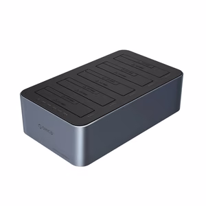 Orico 6656C3-C 5-pesaline dokkimisjaam võrguühenduseta kloonimisfunktsiooniga 2.5"/3.5" SATA HDD/SSD - hall