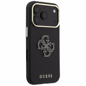Guess Grained & Big Resin Logo ümbris iPhone 18 Pro Max / 17 Pro Max – must