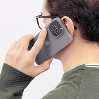 Kingxbar Plain seeria ümbris iPhone 13 Pro Max silikoonist ümbris hallile